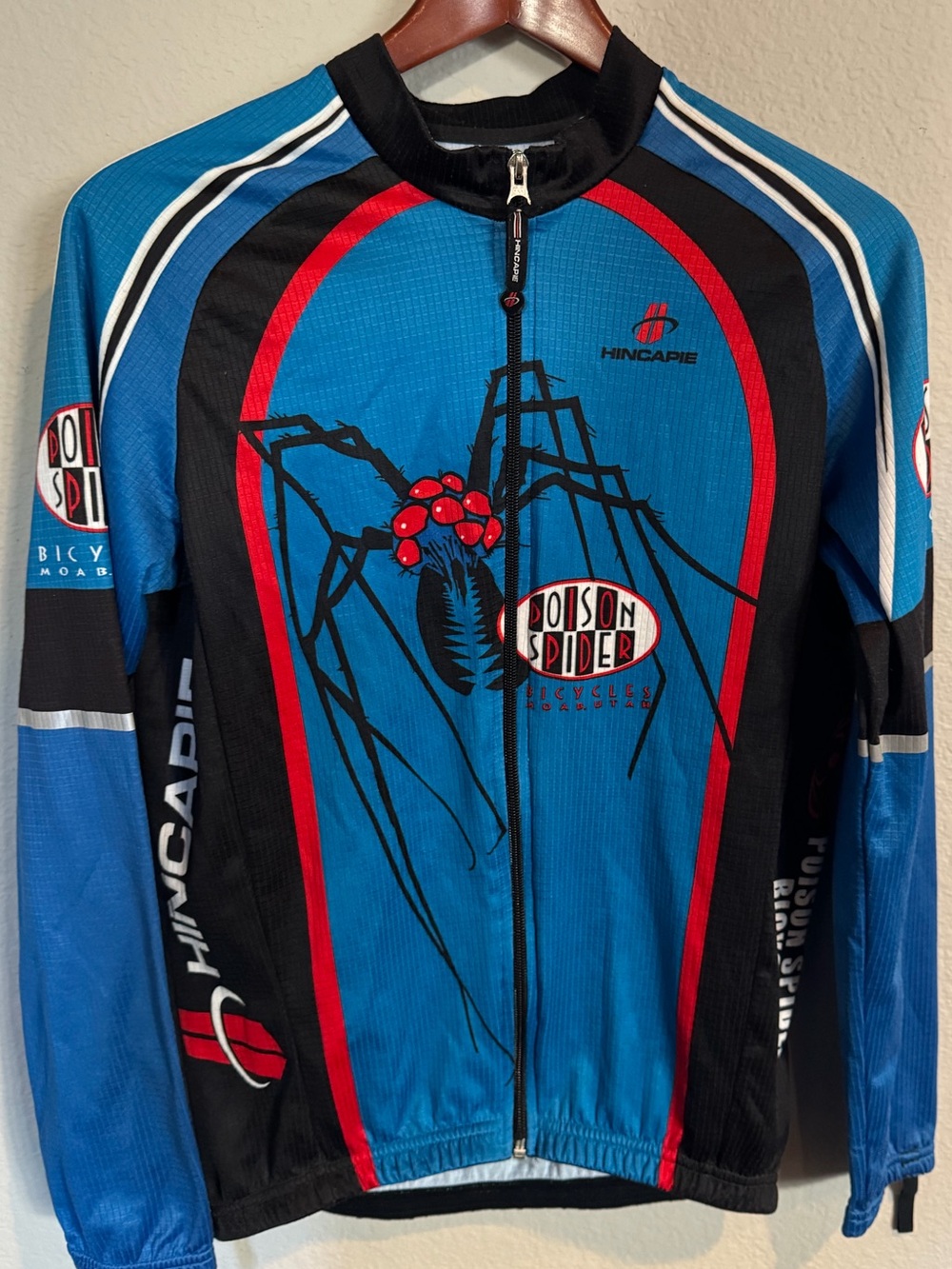 Hincapie Poison Spider Bicycles Moab, UT Blue Full-Zip Cycling Jacket Medium